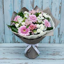 Букет цветов из:  Герберы, Альстромерии и Хризантемы #REPLACE_PRED# Хасавюрте