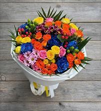Букет цветов из:  Розы и Хризантемы в Хасавюрте