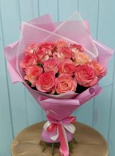Букет 15 Розовых роз Равель в Хасавюрте
