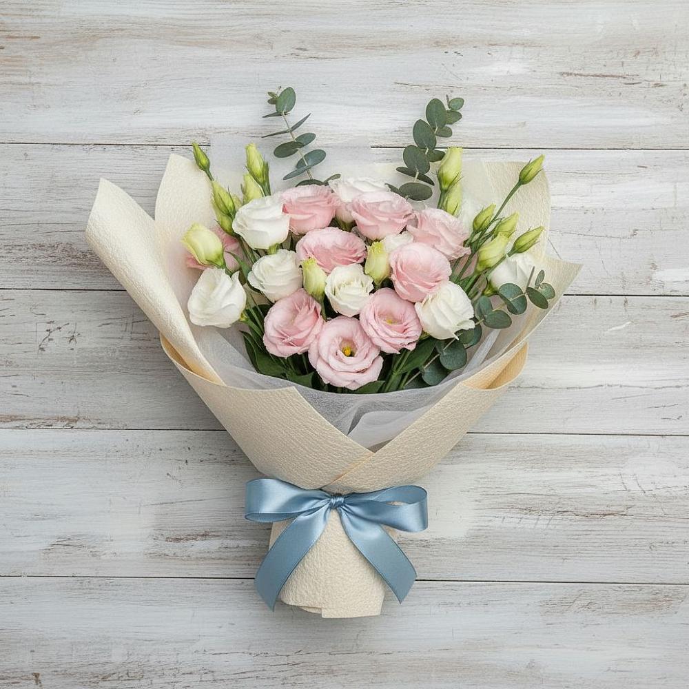 Букет цветов из: Лизиантусы в Хасавюрте